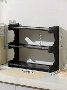 Kệ để bàn 2/3/4 tầng có ngăn chia bằng gỗ tre dày rất lý tưởng để cất giữ và sắp xếp gia vị, đồ ăn nhẹ, cốc cà phê, sách và các vật dụng khác trong nhà bếp, phòng làm việc, phòng khách, kệ lưu trữ. - màu đen - Xem 16