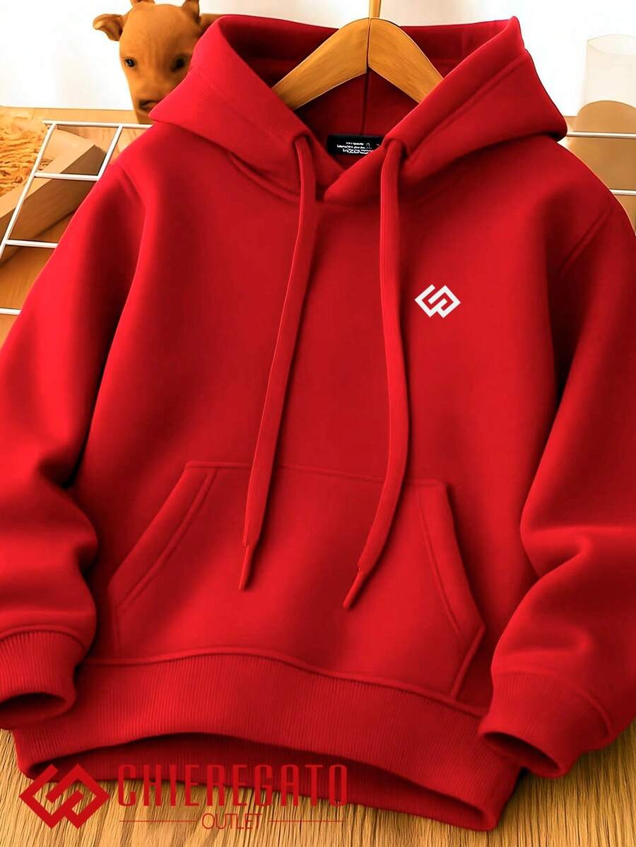 Sweatshirt Flannel Cold Weather Hoodie Children's  Sweatshirt Boy Girl Original Premium Everyday - Đỏ - Xem 1