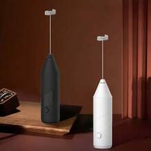 Espumador eléctrico, batidor de mano inalámbrico mini, potencia fuerte, ruido silencioso en la base, un solo aparato multipropósito, espumador de leche y café para el hogar.