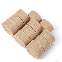 2/10M Jute Linen Ribbon Fabric Burlap DIY Gift Wrapping Jute Tablecloth Handmade Gifts Wedding Party Decoration, DIY Crafts Wrapping Costume Accessories