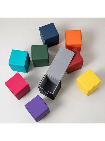 Stackable Card Storage Box, 100 Slots, Simple Design, For Card Games Such As Dream Card Treasure WS, Etc