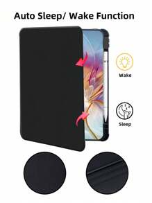 1 transparante, 360° draaibare beschermhoes van zwart acryl met penhouder, slaap-/waakfunctie, 3-voudige standaard en valbeveiliging. Compatibel met iPad Mini 6/Mini 7/9.7/10.2/10.5/Air 4/Air 5/10th/10.9/Pro 11"/Air 11(M2)/Air 13(M2)/Pro 11(M4)/Pro 13(M4) 2024 12.9"/iPad Air 13(M3 2025)/iPad Air 11-inch (M3) 2025/iPad (A16) 11 inch 11e generatie 2025