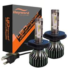 Heyword Heyword 2pcs LED Car Headlight 9005 9006 H13 H11 H7 H4 H1 Car Headlights High Low Beam, 75000LM 800% Brighter Five Color Options6500K/3000K/4300K/8000K/25000K Fast Silent Fan Bright Cob 1860 Chip Plug-N-Play