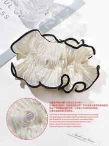 1 pièce Chouchou pour cheveux ébouriffés pour femmes, corde à cheveux à volants, élastique à cheveux moelleux pour queue de cheval, style élégant et polyvalent, Chouchous de la Saint-Valentin, Liens de cheveux Scrunchy, Décontracté