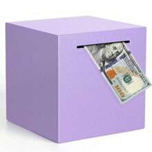 1pc 4.72 Inch Blue Stainless Steel Piggy Bank - Secure Budgeting And Saving Solution With Break-To-Access Design - Office Storage Supplies For Adults