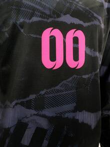 2025 定制运动球衣，新款秋季户外速干单件上衣，男士运动队俱乐部训练 V 领足球衫长袖，前后印有姓名、号码、标志，搭配男士白色 100% 纯棉长袖 T 恤，短袖休闲舒适，适合日常、派对、聚会 - 彩色 - 查看 5