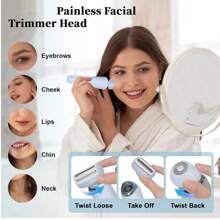 1 Pc 2 In 1 Lady Shaver Bikini Trimmer For Women, Portable Electric Razors Pubic Hair Trimmer Smooth Personal Shave Wet And Dry Use For Underarm Armpit Private Parts Legs Arms