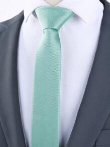 1 件男士领带，简约条纹经典款式，适合婚礼、聚会、度假、工作场所，领口配饰适合日常佩戴男士领带 - 薄荷綠 - 查看 2