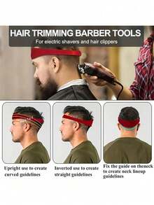 1/2 件硅胶沙龙理发指南颈部修剪模板和理发指南 DIY 发型尺子工具 - 彩色 - 查看 6