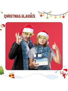 1/3/5pcs-Christmas Glasses Glitter Holiday Party Glasses Frames Christmas Decoration Accessories Mask Glasses, Prom Party Plastic Glasses, Funny Glasses Influencer Christmas Glasses, Christmas Glasses Glitter Party Accessories Glasses Frames Christmas Costume Decoration Glasses Christmas Holiday Party Supplies Gift Photo Booth. Christmas Party Glasses With 12 Designs Holiday Glasses Frames For Christmas Party Gifts And Holiday Gifts