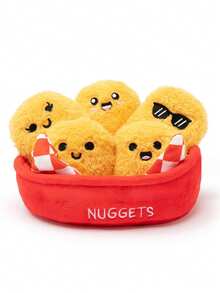 6 件 Relatable 出品的 Positive 鸡块，可爱的毛绒动物和玩具，柔软的玩具和毛绒玩具，适合所有年龄段的亲人的绝佳礼物，包含 5 个带提篮的毛绒玩具 - 彩色 - 查看 1