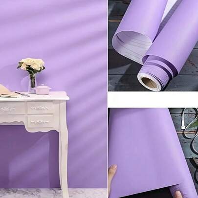 1 Cuộn Giấy Dán Tường Màu Trơn Thời Trang Và Đơn Giản 17.7inX39.3/118.1/196.8in Giấy dán tường tối giản, ghép nối và có thể tháo rời dễ dàng, thích hợp cho phòng ngủ, phòng khách, trang trí nhà cửa, tân trang nội thất, sửa sang tủ, DIY sáng tạo