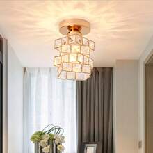 1 件吸顶灯，创意门厅走廊灯，水晶门厅阳台卧室灯，现代简约北欧照明灯具，现代迷你水晶吊灯，吸顶灯，金属半嵌入式走廊浴室吊灯，不含灯泡 - 彩色 - 查看 3