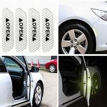 4 件装 PVC 车门反光警示贴纸 - 白色 - 查看 2