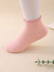 9 Pairs Girls' Breathable Boat Socks - Solid Colors With Lace Trim, Soft & Comfy For School, Play, Party - Cute Kids Sock Gift Set (Forest Style) Kids Socks Ankle - Multicolor - View 4