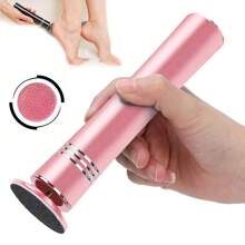 无线电动脚锉，可充电手持式足部老茧去除器，配有 3 个替换头和 3 张砂纸，多功能个人足部磨光机，便携式修脚工具，适用于家庭和沙龙足部护理，男女通用 - 彩色 - 查看 2