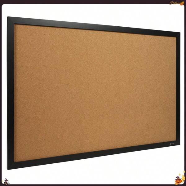 Large 24 By 36 Inch Black-Framed Cork Message Board