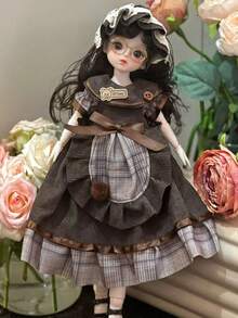 1PC Healing Girl Doll Set, BJD Doll - Jointed Poseable, 30Cm/11.8Inch Birthday Christmas Play House Toy Set, With Cute Dress/Shoes Accessories And 3D Eyes And Exquisite Makeup, Cosplay Doll
