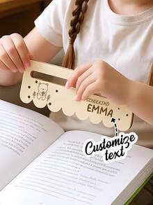Personalized Reading Aid With Wooden Ruler, School Start Gift With Name, Start Of School Gift, Personalized School Cone, Personalized Gift, Personalized Reading Aid, School Start Gift, Back To School, Personalized School Gift, Personalized Ruler, Start Of School Gift, Wooden Ruler, Reading Training, Reading Aid With Name, Ruler With Name, School Introduction Gift, Personalized Bookmark - Multicolor - View 10