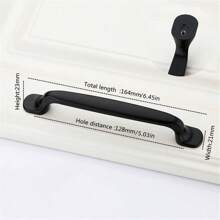 1-Piece / 2 Pieces Black Modern Minimalist Aluminum Alloy Door Handle Series, Suitable For Wardrobe, Bedside Table, TV Cabinet Drawer Handles, And Furniture Hardware Accessories