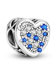 1 pieza Exquisito colgante con el signo del zodíaco, adecuado para que las mujeres lo usen, se puede utilizar para hacer joyas DIY como pulseras y brazaletes, un excelente regalo para la novia - Cuentas de constelación en forma de corazón - Ver 9