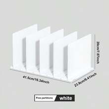 1 件可调节衣柜搁板，免费拉出式壁橱搁板，用于收纳包袋、书籍、餐具的收纳架，也可用于厨房橱柜 - 白色 - 查看 4