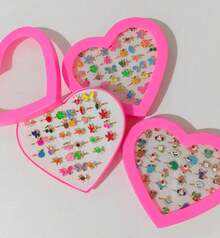 KIT6-36 Cartoon Kids Rings, Cute Princess Rings For Girls, Children's Jewelry, Baby Gifts - Vàng - Xem 5