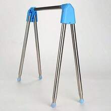 可折叠便携式不锈钢晾衣架，节省空间，尺寸可调节，适合商务旅行、露营和户外活动 - 彩色 - 查看 9