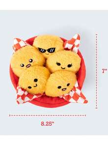 6 件 Relatable 出品的 Positive 鸡块，可爱的毛绒动物和玩具，柔软的玩具和毛绒玩具，适合所有年龄段的亲人的绝佳礼物，包含 5 个带提篮的毛绒玩具 - 彩色 - 查看 7