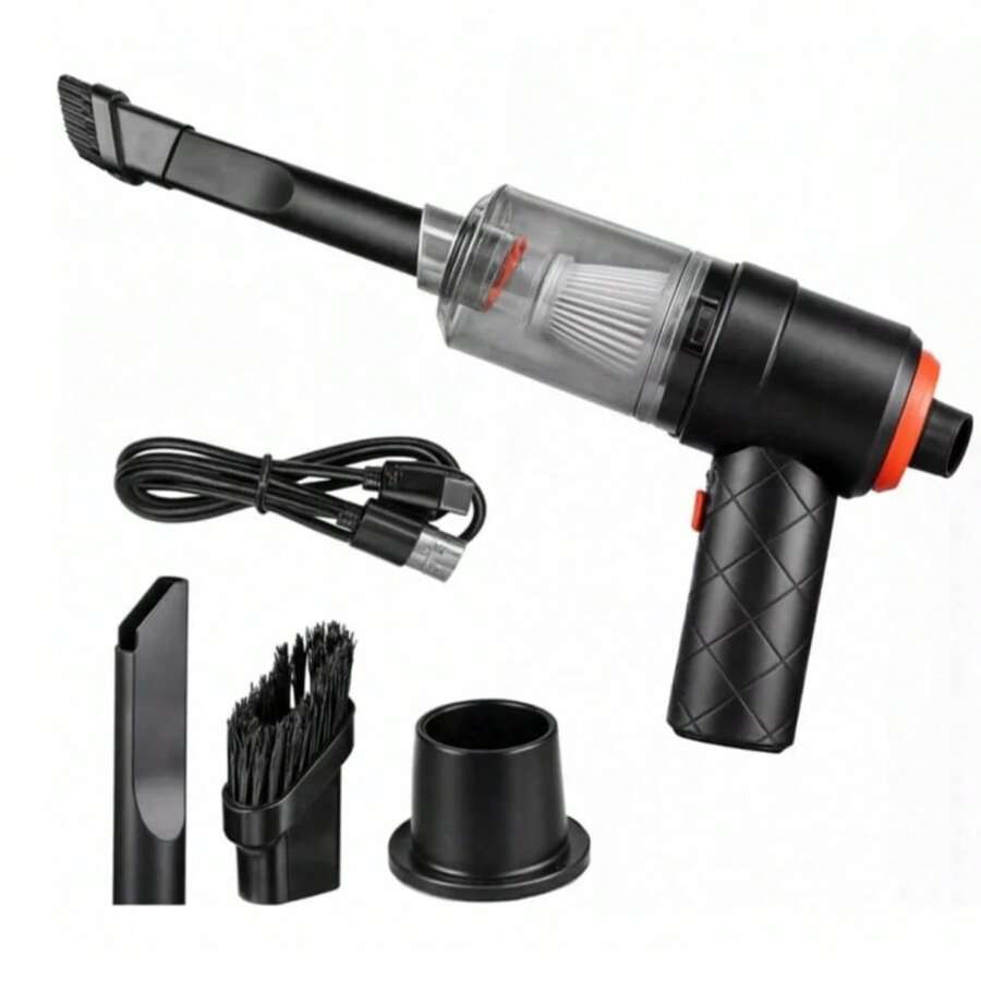 Mini Aspiradora 3 en 1 Portátil Limpieza Hogar Auto - Negro - Ver 1