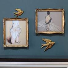 1 Peça Decoração de Parede Artesanal Única e Criativa em Forma de Libélula Dourada, Peça Decorativa de Quadro de Inseto Feito à Mão, Decoração de Museu de Insetos para Festas em Casa, Presente de Nicho, Decoração de Inseto