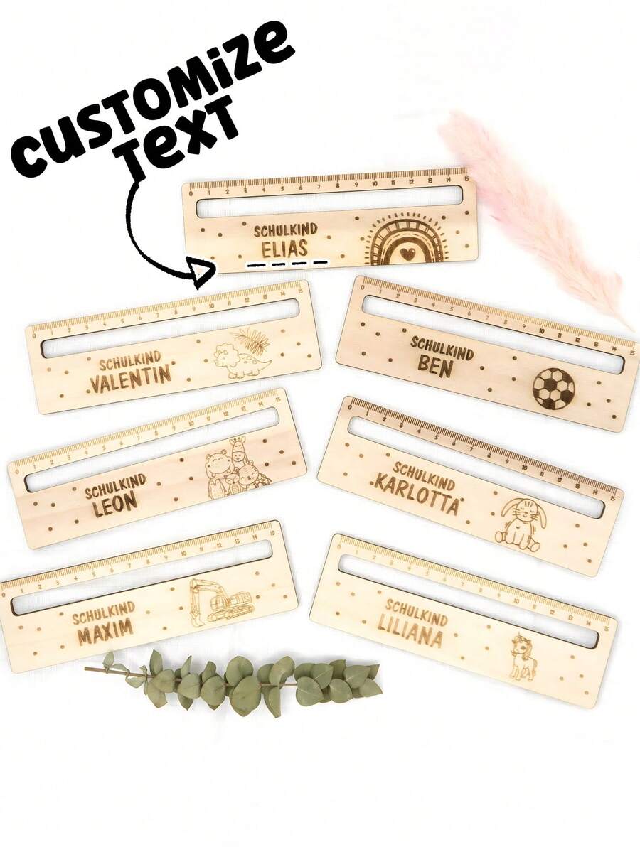 Personalized Reading Aid With Wooden Ruler, School Start Gift With Name, Start Of School Gift, Personalized School Cone, Personalized Gift, Personalized Reading Aid, School Start Gift, Back To School, Personalized School Gift, Personalized Ruler, Start Of School Gift, Wooden Ruler, Reading Training, Reading Aid With Name, Ruler With Name, School Introduction Gift, Personalized Bookmark