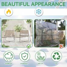 1 Pack Clear Waterproof Oilcloth Tarpaulin - Durable, Dustproof, Rainproof, UV Resistant, Easy To Clean Garden Coverage - Ideal For Garden, Balcony, Greenhouse, Succulent Flowers, Plants Protection - 白色 - 查看 10