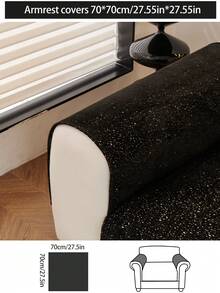 1 husă de pernă pentru canapea, pentru toate anotimpurile, modernă și minimalistă, antiderapantă pentru scaunul de canapea, rezistentă la praf și lavabilă, neagră, moale și la modă, potrivită pentru animale de companie, se potrivește canapelei în formă de L, dormitor, birou, sufragerie