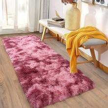 Soft Fluffy Shag Throw Area Rug, 2x4 Black, Non-Slip Bedroom, Hallways, Bedside, Dorm, Living Room - Long Shaggy Rug - 生染腮紅粉 - 查看 2