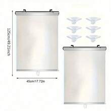 Easy Install Sunshade Curtain Set - Suitable For Doors, Windows And Car Windows | Heat And UV Protection | Classic Home Decor Style (Suction Cups Included)