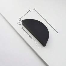 美式半月形橱柜抽屉把手橱柜旋钮铝制家具把手金色黑色半圆形哑光拉手