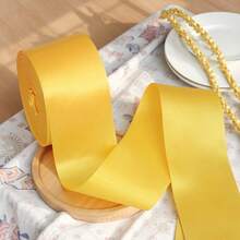 1 pieza Cinta colorida ajustada, decoración navideña y de Halloween, cinta de regalo de poliéster brillante, cinta de satén liso de unicolor, cinta de satén liso extra ancha para decoración de bodas, sillas, regalos, flores, adecuada para manualidades, bodas, cumpleaños - color mixto, suministros hechos a mano, tratamiento de superficie brillante, cara de satén de poliéster, decoración de bodas, borde elegante, textura suave, organizador de eventos, Ancho: 3.8cm, Longitud: 20m