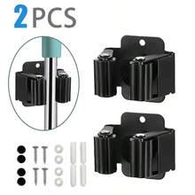 2/4 szt. uchwytów ściennych na mopy, stojak na mopy do łazienki, wielofunkcyjne haczyki do zawieszania, odpowiednie do kuchni, łazienki, organizera narzędzi ogrodowych