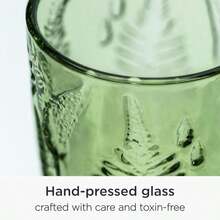 Green Drinking Glasses Set Of 4-12 Oz Hand Blown Vintage Drinking Glasses, Boho Aesthetic Antique Glassware, Colored Cute Glass Cups, Textured Highball Water Tumbler, Unique Retro Drinkware Gift - Highball - 查看 4