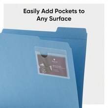 SelfAdhesive Poly Pocket Business Card Size Clear 100 Per Box 68123