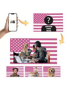 1pc Customizable Personalized Flag With Photos And Text, For Birthday, Wedding, Halloween, Christmas, Party, Father's/Mother's Day, Home Decor, Bedroom Aesthetics, Wall Art Lightweight Custom For Graduation, For Weddings, For Housewarming Tea Room, Bedroom, Living Room, Custom Tapestry, Custom Tapestry For Anniversaries, For Graduation, For Housewarming, For Weddings, For Birthdays Sofa, Bed, Car, Tea Room, Bedroom, Living Room