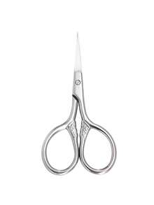 2pcs/1pc Professional Stainless Steel Silver Pointed Precision Scissors, Multi-Functional Vintage Beauty Scissors Suitable For Facial Hair, Eyebrows, Eyelashes, Beard, Nose - Professional Beauty Grooming Scissors, Suitable For Home, Travel And Outdoor Use,Makeup,Cheap,Room Decor,Vanity,Travel,Bedroom,Makeup Accessories