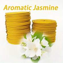 20/40/80/100个茉莉花香线圈 - 天然香氛螺旋香 | 燃烧时间长 | 适用于庭院、门廊、泳池边、露营和花园 | 夏季礼物和家居装饰，户外香线圈 - 茉莉 - 查看 5