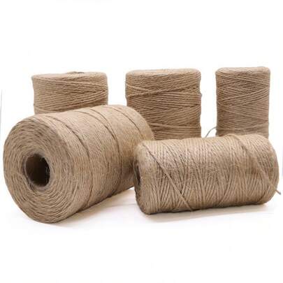100M/200M Durable 2mm/3mm Natural Jute Twine Hemp Rope For Christmas Gift Packaging, Handmade Crafts, Burlap Ribbon Bows, Rustic Wedding Decor