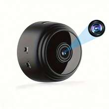 1pc Mini Hidden Wireless Camera With Stand, WIFI Connection, Controllable Via Mobile App, Suitable For Living Room, Office, Car And Outdoor - Pure Black - View 8