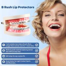 ¡RecomendadoB Rush Funda Cómoda Para Brackets: Protector Labial De Ortodoncia, Protector Labial, Protector Bucal Para Brackets, Alternativa A La Cera. Protector Labial Dental.¡Top de Temporada - 1 - Ver 5