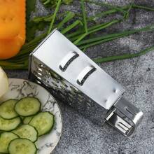 Multifunctional Thickened 4-Sided Box Grater - 1pc Stainless Steel Cheese Vegetable Grater, Potato Shredder With Non-Slip Handle For Kitchen