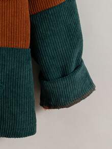 Jungen Lässige Outdoor Mode Kontrast Farbblock Patchwork Tasche Dekor Regular Fit Langarm Kapuzenjacke, Frühling & Herbst - Braun - Übersicht 7