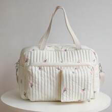 2025 Neue koreanische Mode Mama Wickeltasche mit großer Kapazität, geeignet für Väter; Mehrfachtaschenentwurf mit funktionalen Fächern für verschiedene Babysachen; Reißverschluss-Klappendeckel für einfachen Zugriff auf Kleidung & Zubehör; verziert mit niedlichem Bären-Patch, der der Tasche einen lustigen Akzent verleiht für Schule Zubehör Schulsachen